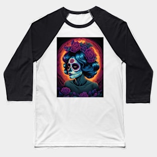 Catrina Dia De Los Muertos Baseball T-Shirt